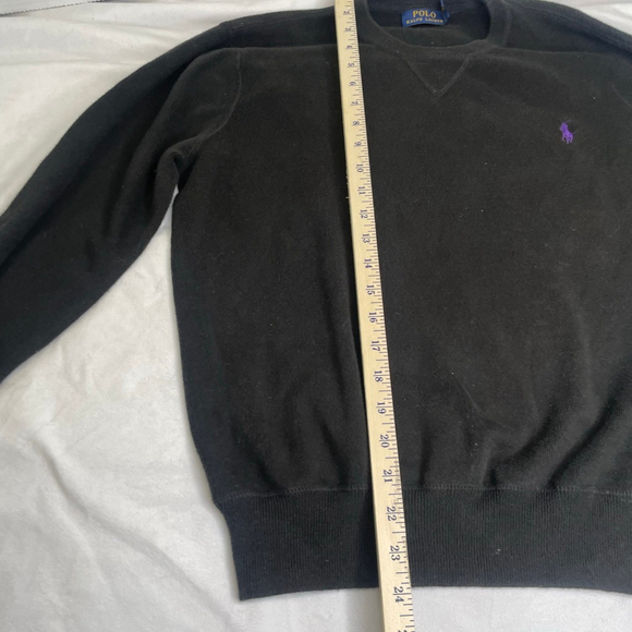 Polo Ralph Lauren Men's M Black Cotton Crewneck Purple Pony - Picture 8 of 16